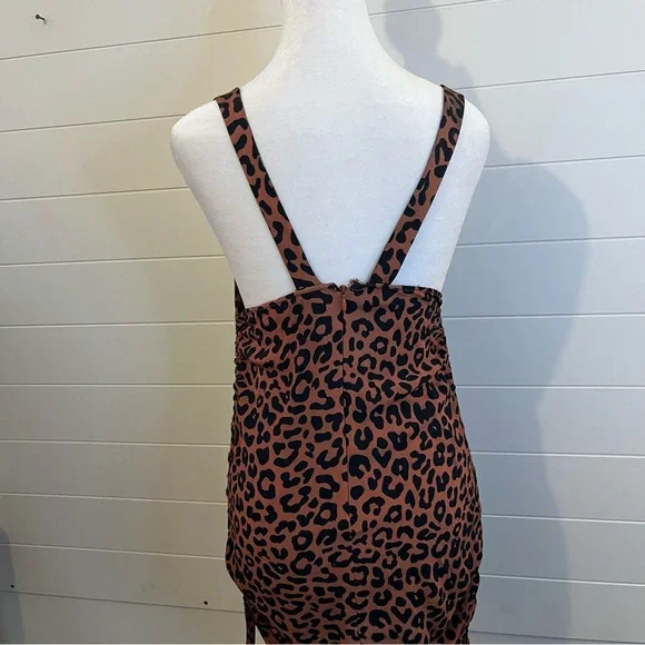 Lovers & Friends Tina Leopard Print Mini Dress Size Medium Indie Sleeze Sexy - Picture 7 of 10